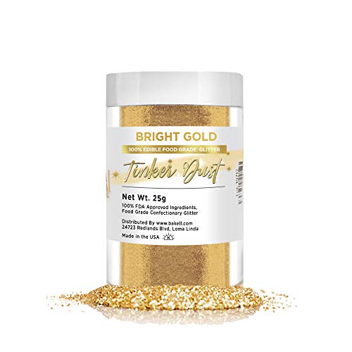 Edible Glitter | Bright Gold, 25 Grams, Kosher Certified