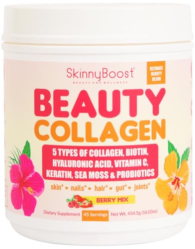 Collagen Powder | Berry Flavor, 5 Types of Collagen, 45 Servings