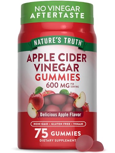 Apple Cider Vinegar Gummies | 600 mg, 75 Count, Vegan, Non-GMO, Gluten Free