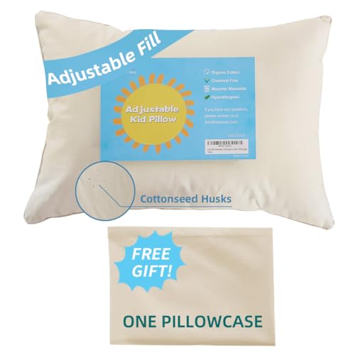 Organic Pillow | Includes Pillowcase, Buckwheat Filling for Comfortable Sleep