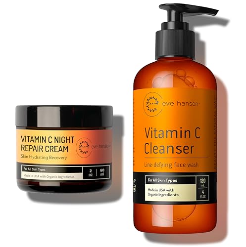 Facial Cleanser & Night Cream Set | 4 oz Cleanser, 2 oz Cream