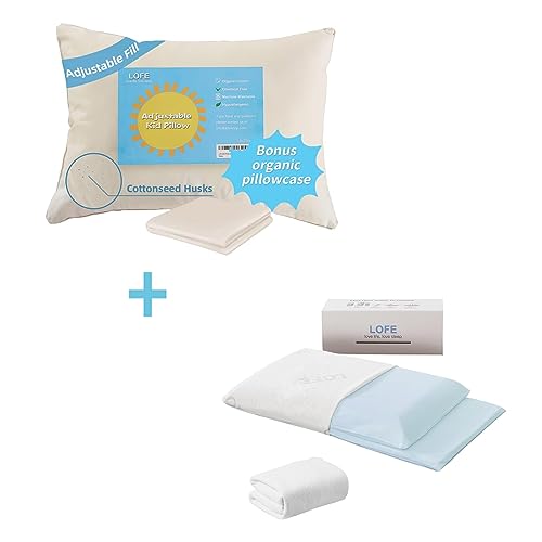 Kids Pillow | Organic Material, Adjustable for Stomach Sleepers