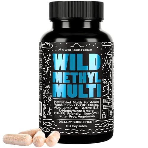 Multivitamin Capsules | Methylated B12, Folate, Iron-Free, 60 Count