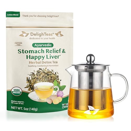 Organic Liver Detox Tea | Ayurvedic Loose Leaf, Milk Thistle, Fennel, Ginger