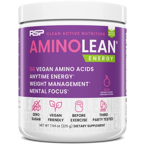 Pre-Workout Supplement | Amino Energy, Vegan BCAAs, Acai Flavor, 25 Servings