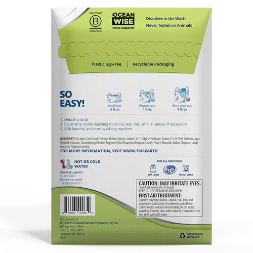 Laundry Detergent Sheets | Heavy Duty, Fragrance Free, 64 Loads (32 Sheets)