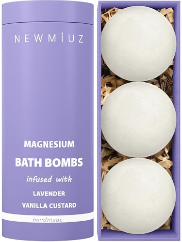 Bath Bombs | Magnesium Infused, Lavender & Vanilla, 3 Pack of 100g