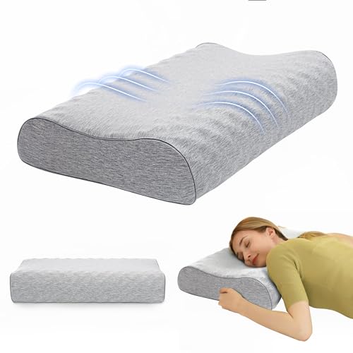 Ergonomic Latex Pillow | Cervical Support, Charcoal Infused, Pain Relief