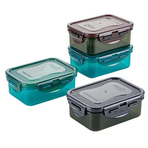 Food Storage Containers | BPA-Free, Dishwasher Safe, 4 Piece Set, Assorted Colors