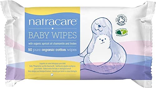 Baby Wipes | Organic Cotton, 50 Count, Pack of 4