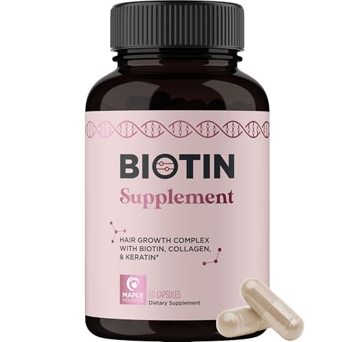 Hair Growth Vitamins | Extra Strength Biotin, Collagen Supplement, 1 Month Supply