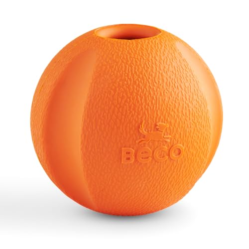 Dog Toy | Natural Rubber, Fetch & Launcher Compatible, Bright Orange