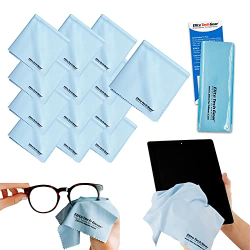 Microfiber Cleaning Cloths | 13-Pack, Oversized, Washable, 6" x 7" & 12" x 12" Sizes