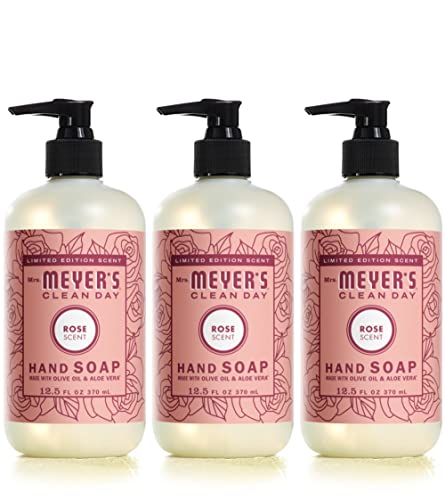 Hand Soap | 12.5 Fl Oz, Pack of 3, Rose Scent