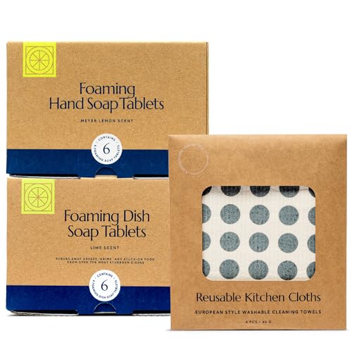 Foaming Hand Soap Bundle | Includes Dish Soap and Kitchen Cloth