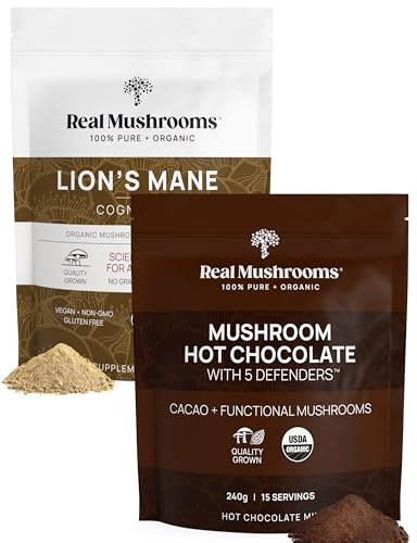 Mushroom Powder | Hot Chocolate Mix (15 Servings), Lion’s Mane (60 Servings)