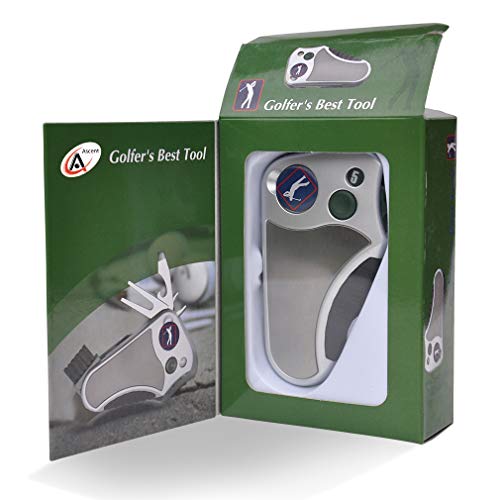 Golf Multitool | Stroke Counter, Divot Repair Tool, Ball Marker & Cleat Tightener