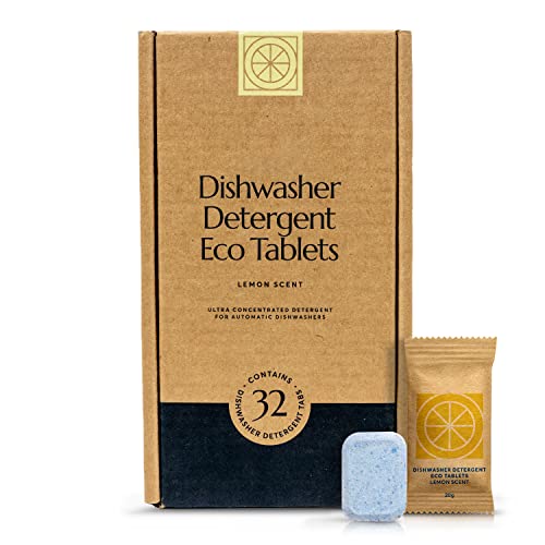 Dishwasher Pods | 32 Eco Tabs, Lemon Fresh, No Harsh Ingredients