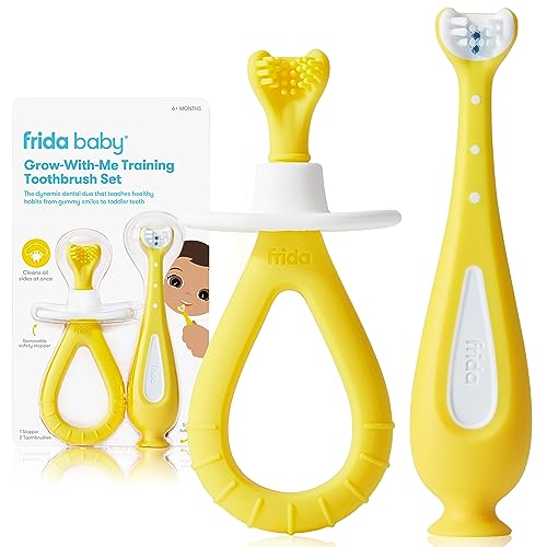 Baby Toothbrush Training Set | Infant to Toddler, Cleans All Sides, Oral Care for Sensitive Gums