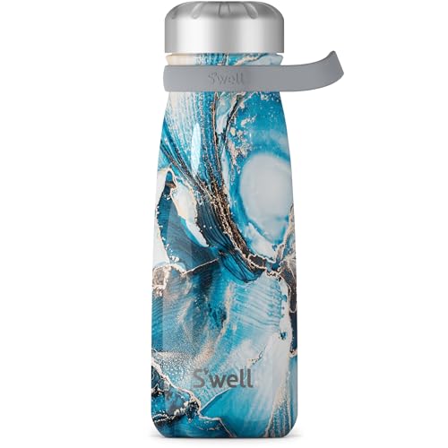 Insulated Stainless Steel Traveler | 32 oz, Ocean Marble, Keeps Drinks Cold for 50 Hours