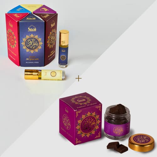 Bakhoor Set | 40g Jar, 6 Bottles x 6ml Each, Authentic Arabic Fragrance