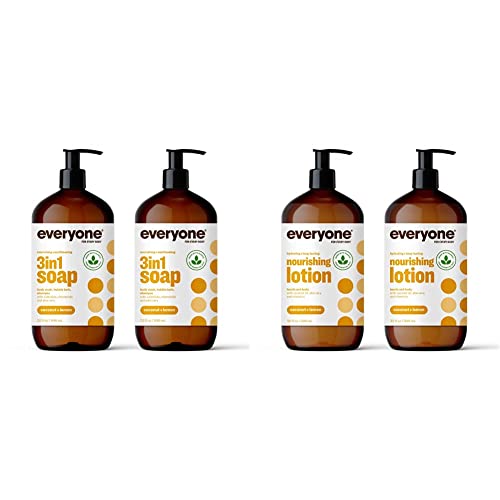 3-in-1 Soap & Body Wash | 32 Ounce, Coconut & Lemon Scent