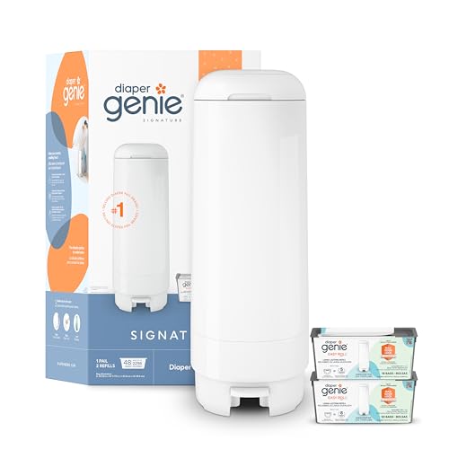 Diaper Genie Gift Set | Includes Easy Roll Refill, Holds Up to 2256 Newborn Diapers