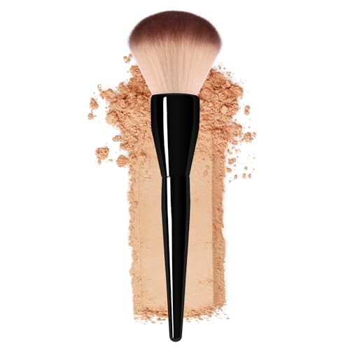 Makeup Foundation Brush | Large Powder Brush for Blending, Buffing, Black