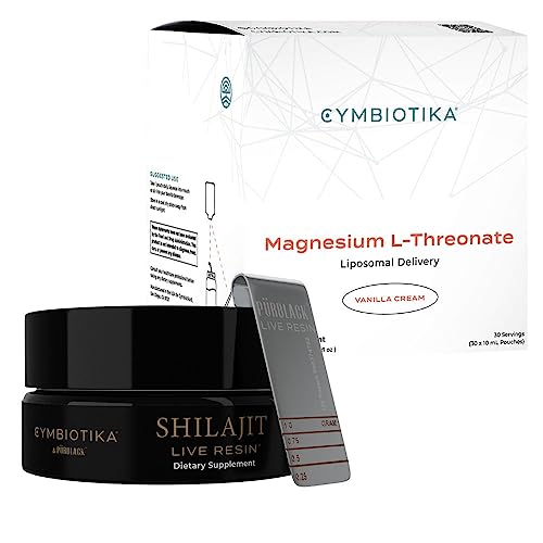 Magnesium Supplement | Liposomal L-Threonate & Shilajit Resin, Brain Support, 84+ Trace Minerals