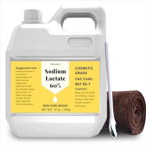 Sodium Lactate | 12 oz, Premium Liquid for Soap Making & Lotions, Cosmetic Grade