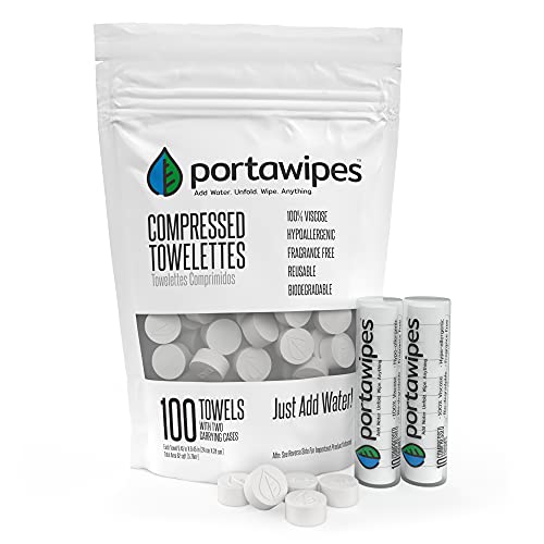 Personal Cleansing Wipes | 100 Pack, Soft & Odor Free, Includes 2 Carrying Cases