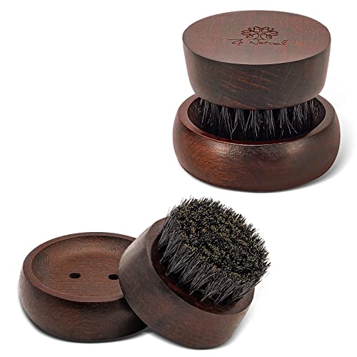 Beard Brush | 100% Boar Bristle, Solid Wood Base