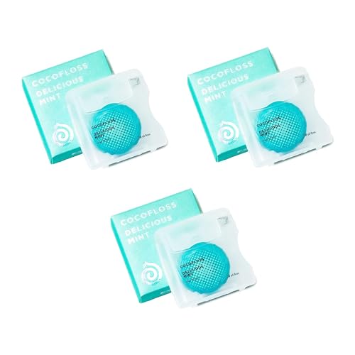 Dental Floss | Mint Flavor, Waxed, 3 Spools (33 yd each)