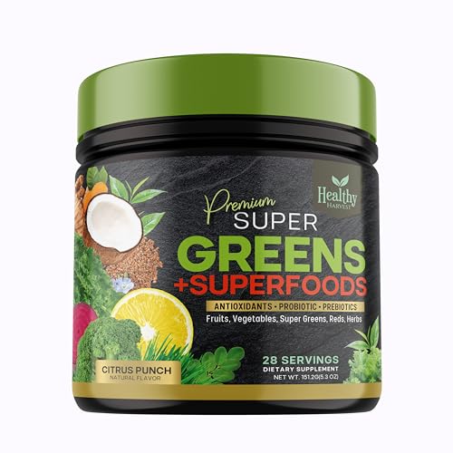 Greens Powder Superfood Supplement | Super Green Reds Blend, 28 Servings, Vegan, Non-GMO