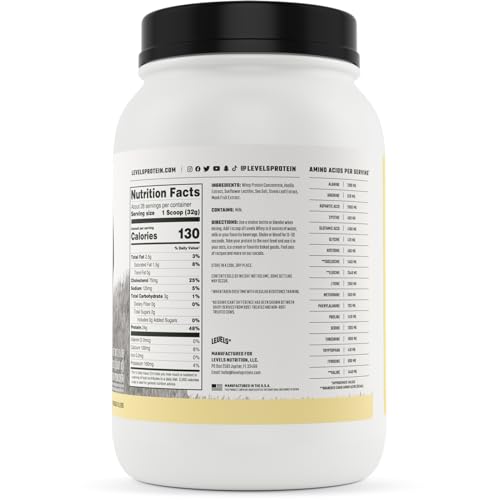 Whey Protein Powder | Grass Fed, 24g Protein, Vanilla Bean, 2 lb