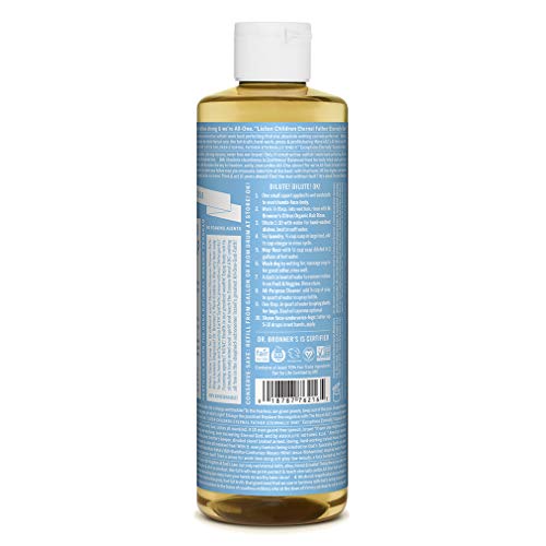 Liquid Soap | Baby Unscented, 16 fl oz, 18-in-1 Uses, Organic Oils