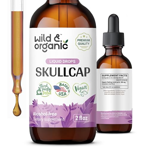 Herbal Supplement | Skullcap Tincture, Alcohol-Free, 2 fl oz