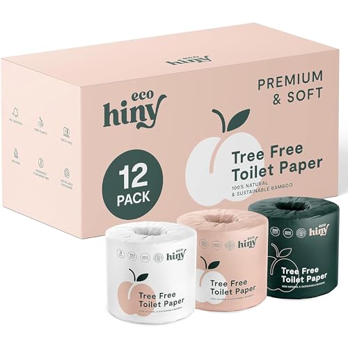 Toilet Paper | 12 Mega Rolls, 3 Ply, FSC Certified, Tree Free, Plastic Free