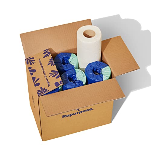 Bamboo Paper Towels | 100% Tree Free, 6 Rolls, 75 Sheets per Roll, Plastic Free Packaging