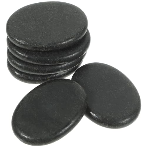 Massage Stones Set | 6 pcs, Volcanic Rock, Black Sandstone, Guasha Marble