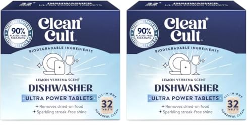 Dishwasher Detergent Tablets | All-In-One, 32 Count, Sparkling Shine