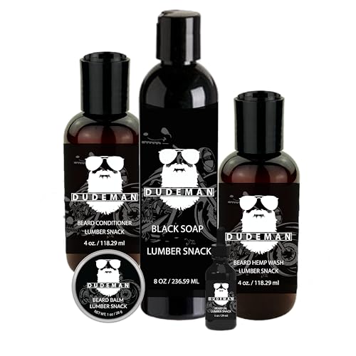 Beard Grooming Kit | Includes Beard Oil, Balm, Wash, Conditioner