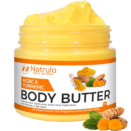 Body Butter | Natural Turmeric & Kojic, Skin Brightening, Whipped Shea Butter