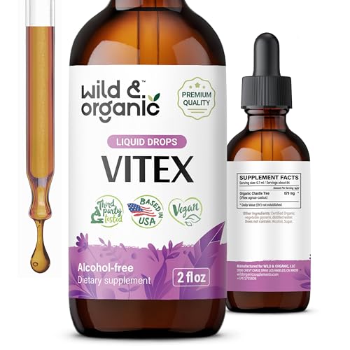 Herbal Supplement | Vitex Chasteberry Tincture, Vegan, Alcohol Free - 2 fl oz