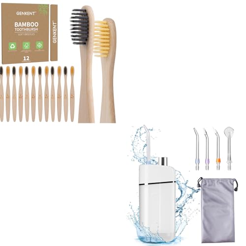 Toothbrush Set | 12 Bamboo Toothbrushes, Eco-Friendly