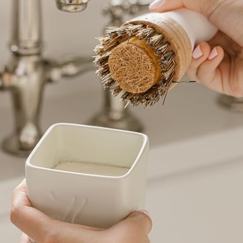 Nellie's Forever Brush - The Ultimate Sponge-Brush Hybrid for Eco-Friendly Dishwashing - Sustainable Design - Versatile Scrubbing Power - Long-Lasting Handle - Eco-Conscious Kitchen Essential