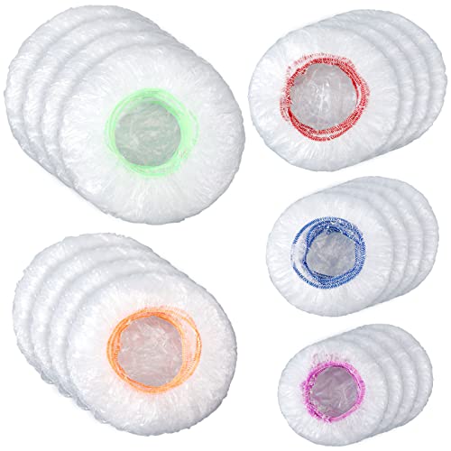 Plastic Bowl Covers | 200 Pcs, 5 Sizes, Vivid Colors, Reusable, Disposable