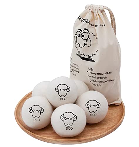 Wool Dryer Balls | 6-Pack, Natural Fabric Softeners, Eco-Friendly