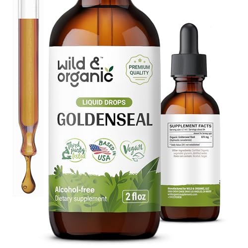 Herbal Tincture | Goldenseal Root Extract, Vegan, Alcohol Free - 2 fl oz