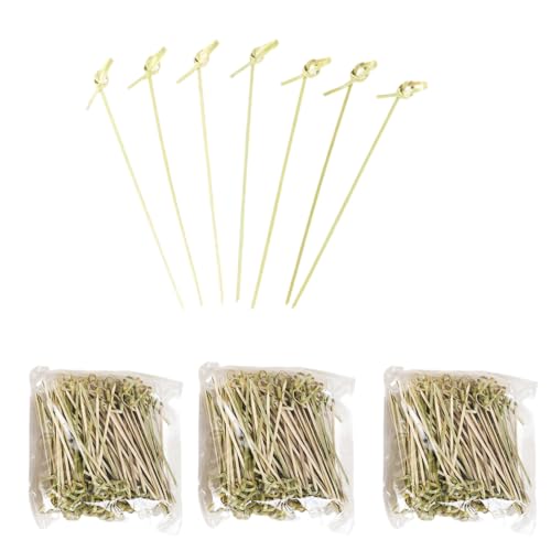 Bamboo Cocktail Picks | 300 PCS, Loop Knot, Ideal for Appetizers and Drinks